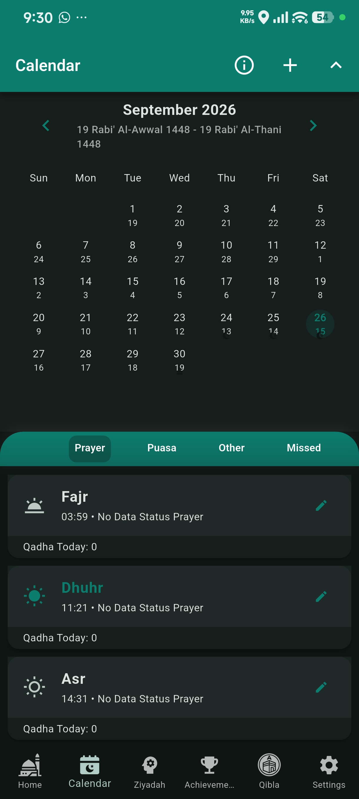 Jadwal Sholat & Kiblat